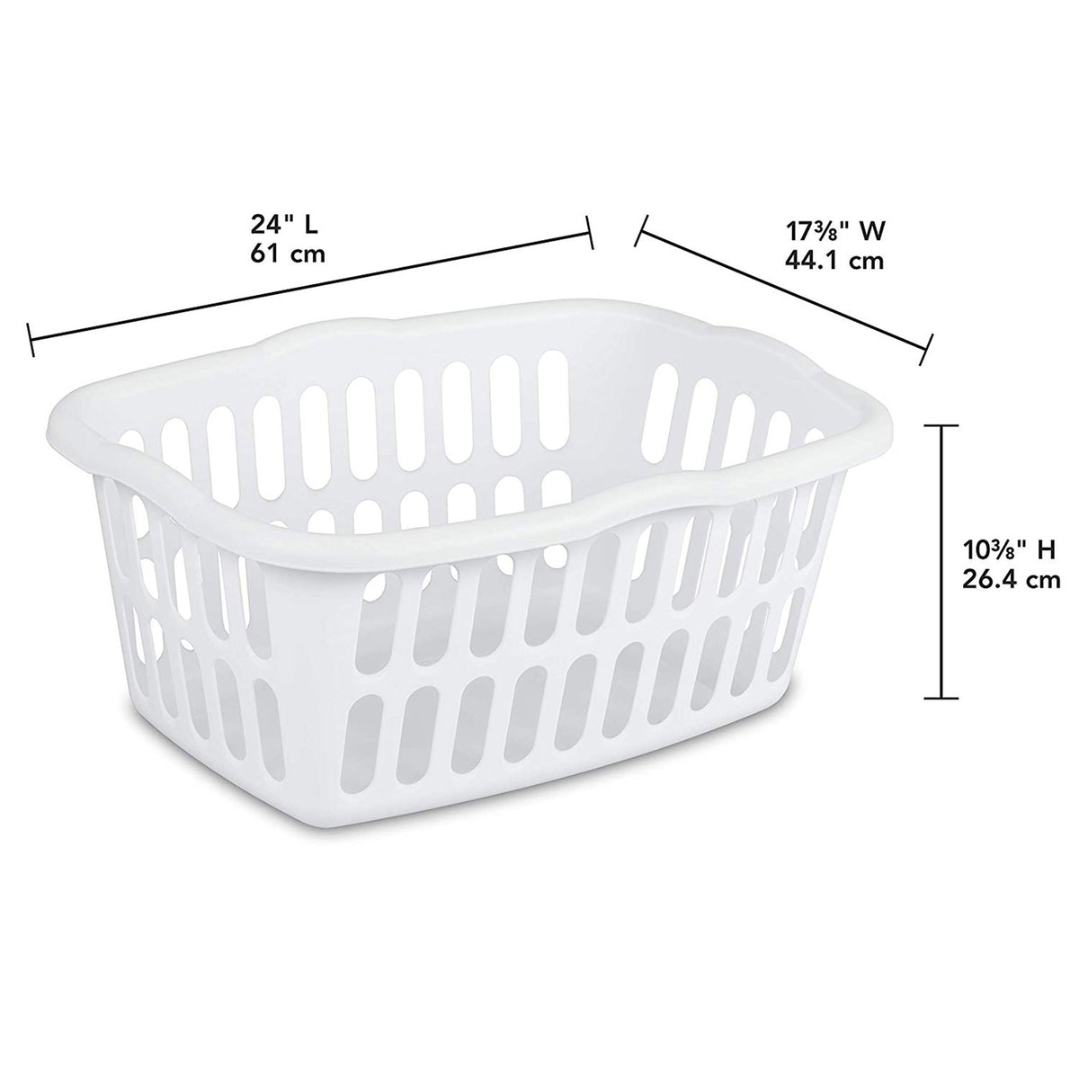 Sterilite 1.5 Bushel Plastic Clothes Laundry Basket Bin, Assorted (24 Pack)