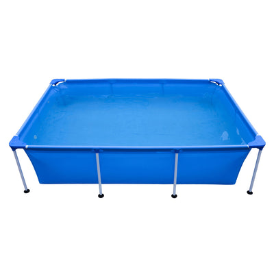 JLeisure 8.5 x 6 Ft Above Ground Rectangle Pool Bundle w/ Cartridge Filter Pump - VMInnovations