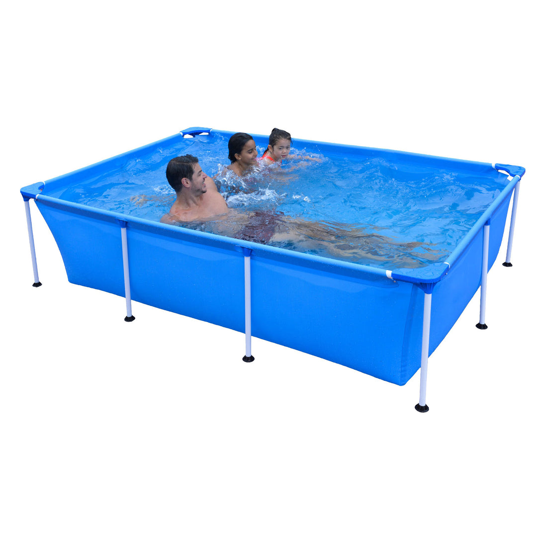 JLeisure 17818 Above Ground Rectangular Steel Frame Pool, 8.5 x 6 Ft (Open Box)