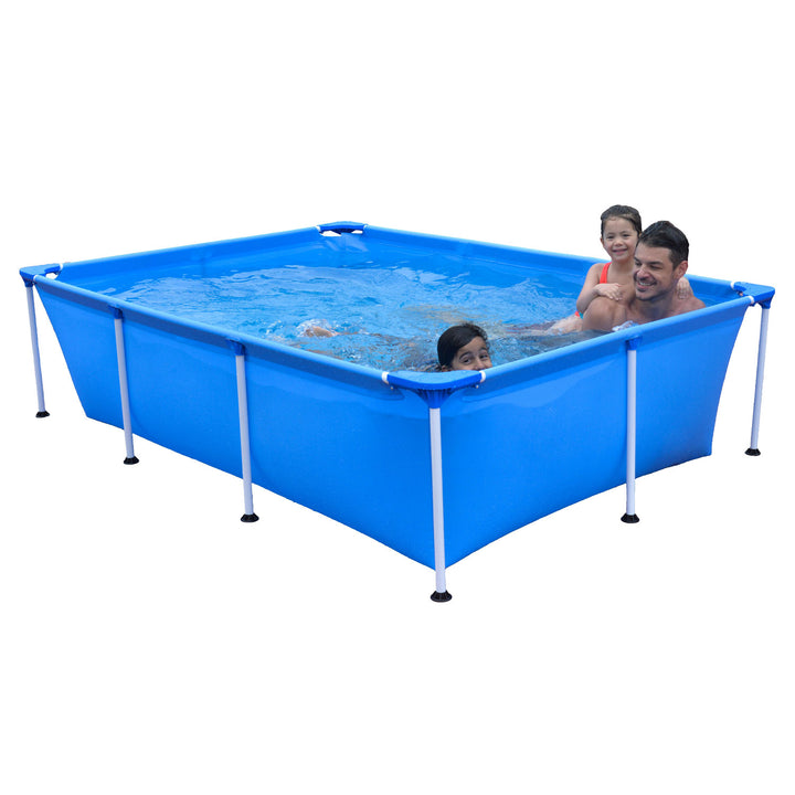 JLeisure 17818 Above Ground Rectangular Steel Frame Pool, 8.5 x 6 Ft (Open Box)