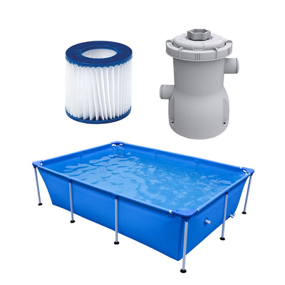 JLeisure 8.5 x 6 Ft Pool Bundle w/ Cartridge Filter Pump & Replacement Part