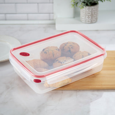Sterilite 03426604 16 Cup Rectangle UltraSeal Food Storage Container, Red 12 Ct - VMInnovations