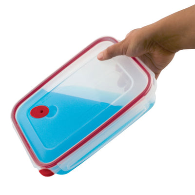 Sterilite 03426604 16 Cup Rectangle UltraSeal Food Storage Container, Red 16 Ct