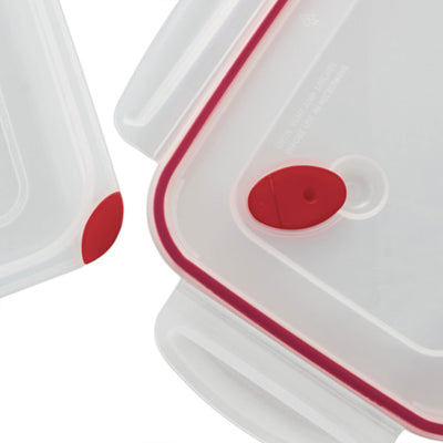 Sterilite 03426604 16 Cup Rectangle UltraSeal Food Storage Container, Red 16 Ct