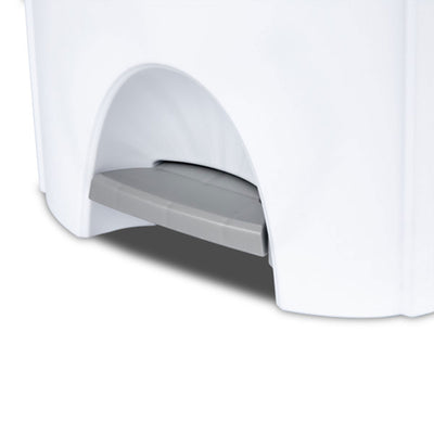 Sterilite 6.6 Gallon/25 Liter Portable Home StepOn Wastebasket, White (4 Pack)