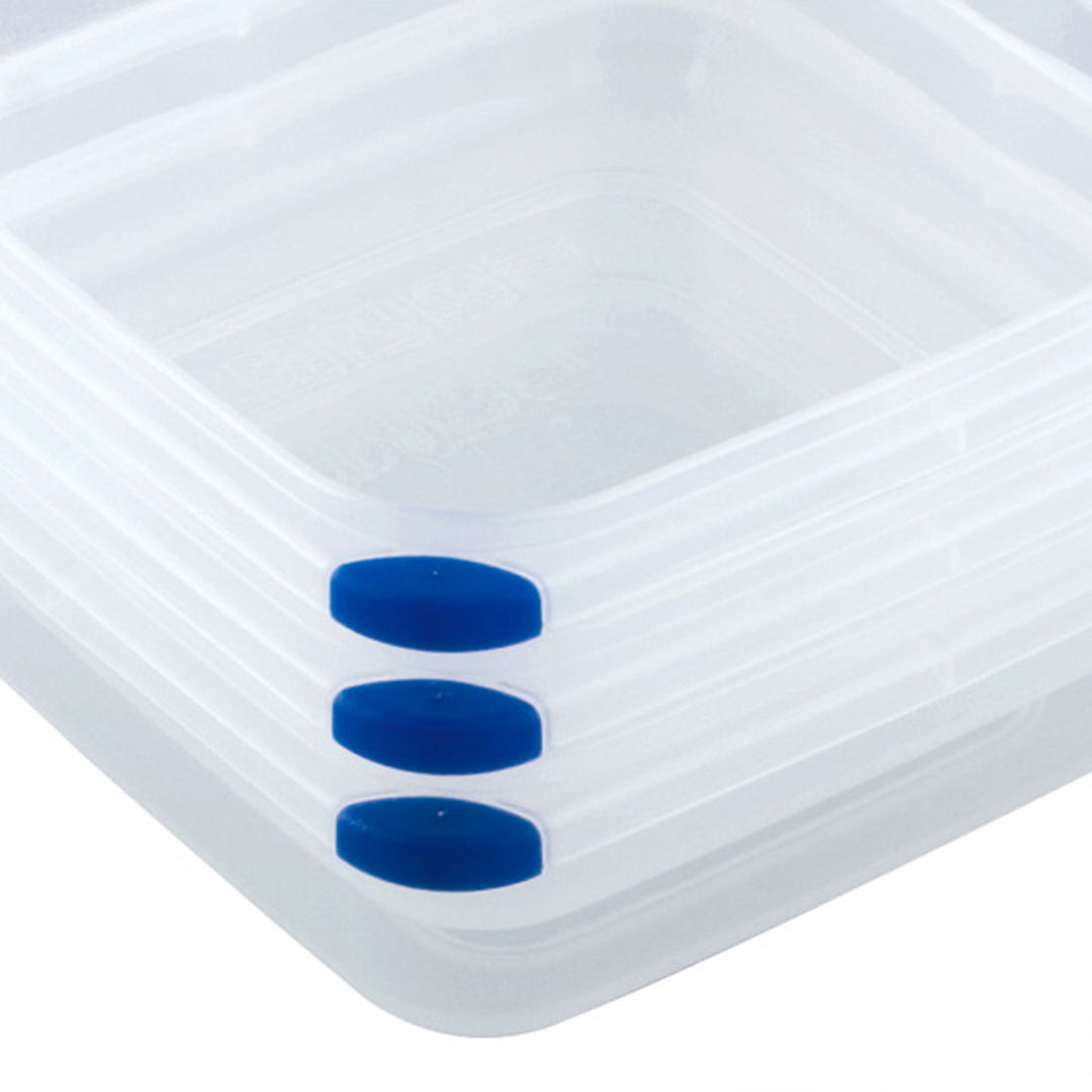 Sterilite 4.0 Cup Square Ultra-Seal Food Storage Container, Blue (6 Pack)