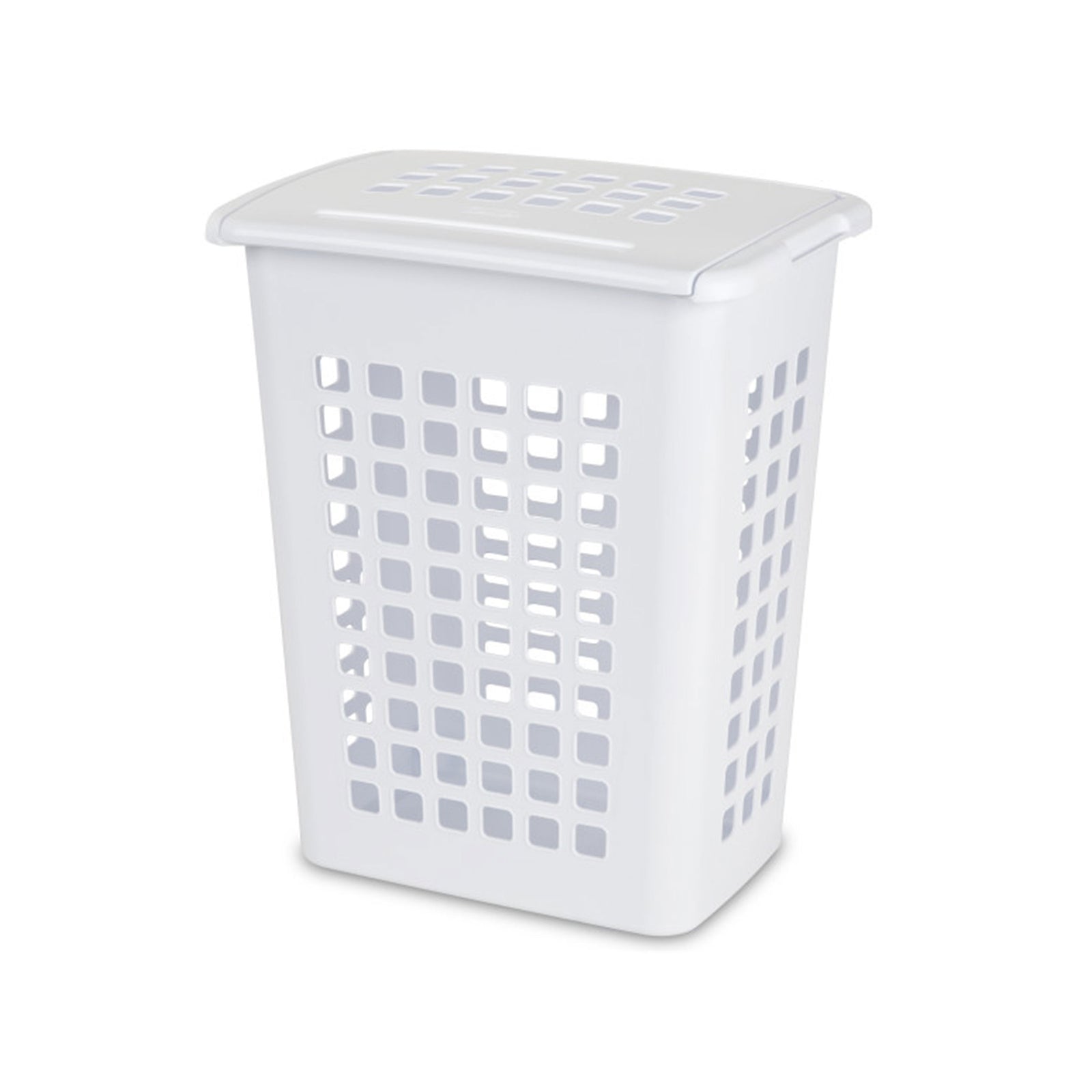 Sterilite Rectangular LiftTop Plastic Clothes Laundry Hamper Bin w/ Lid (4 Pack) - VMInnovations