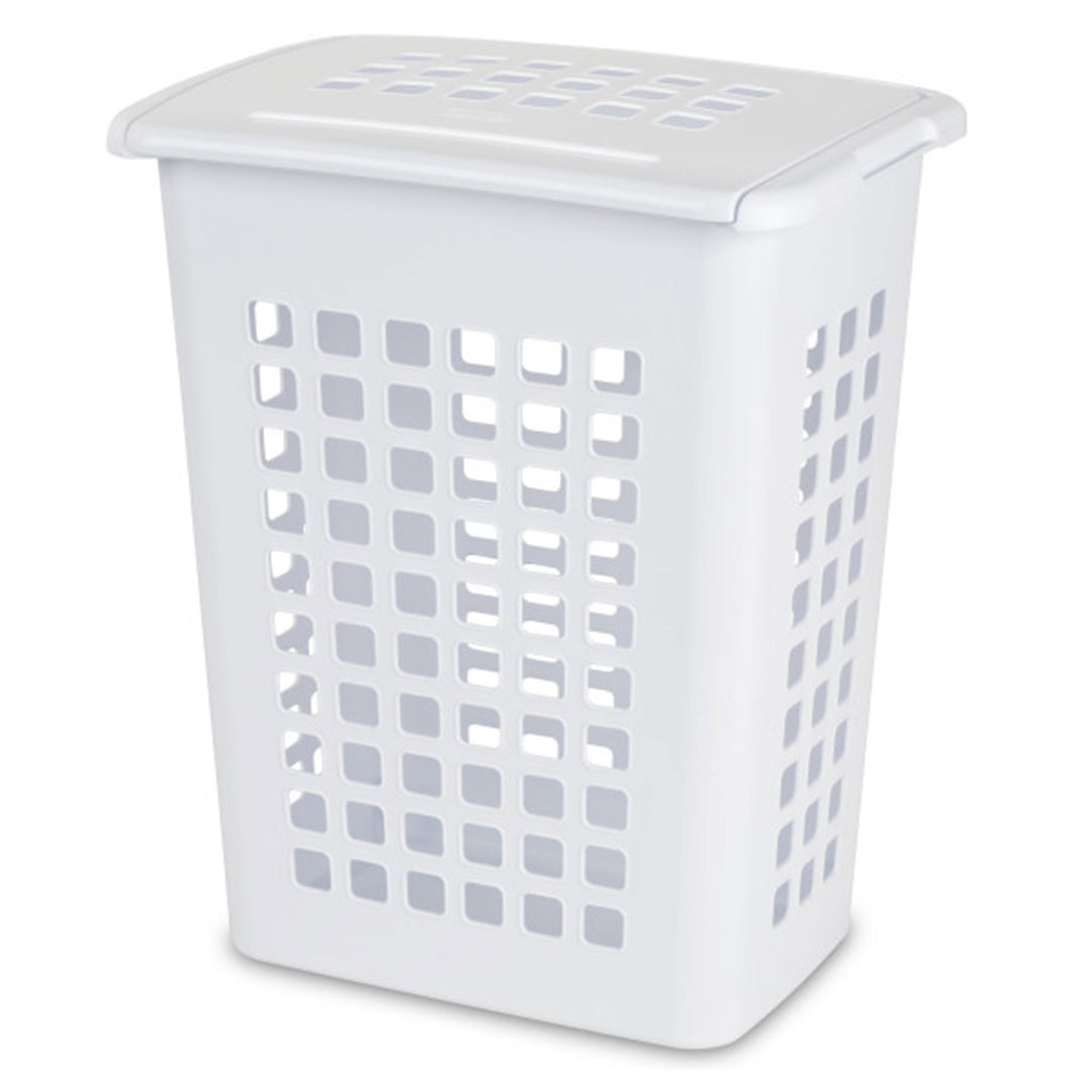 Sterilite Rectangular LiftTop Plastic Laundry Hamper Basket Bin w/ Lid (16 Pack)