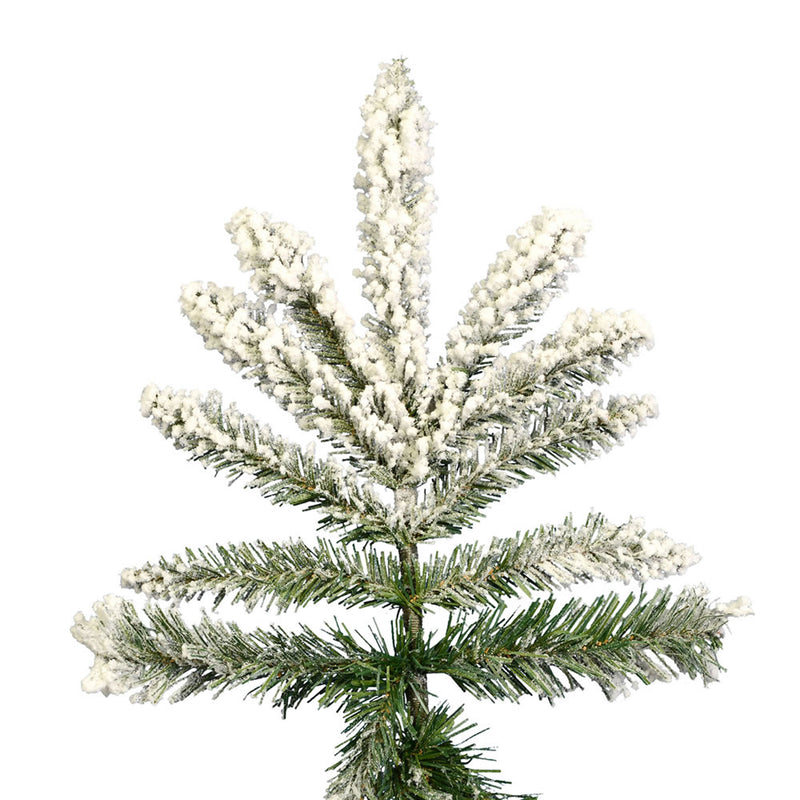 Vickerman Flocked Utica 4.5 Foot Artificial Decorative Christmas Tree with Stand