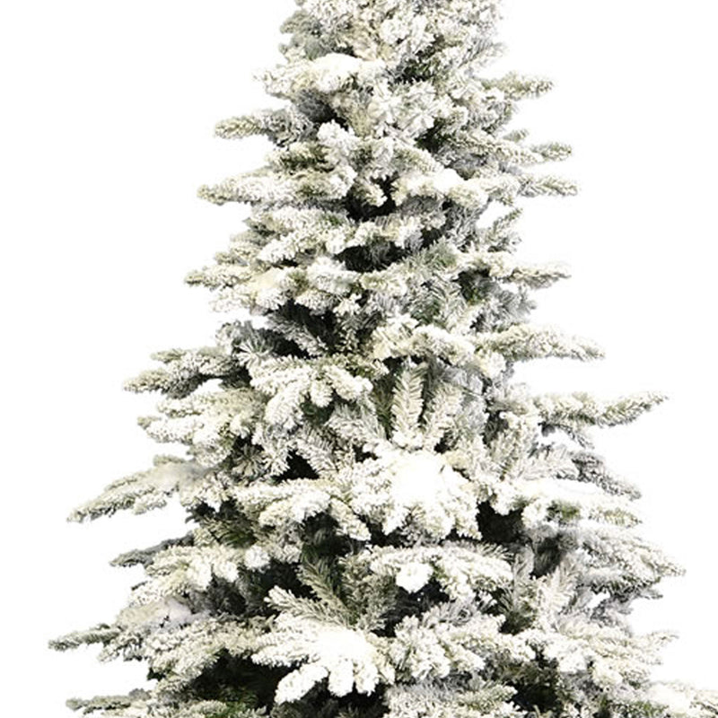 Vickerman Flocked Utica 4.5 Foot Artificial Decorative Christmas Tree with Stand