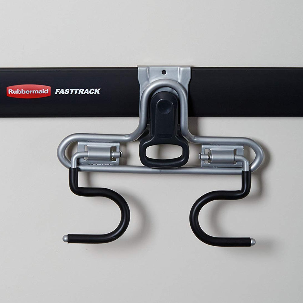 Rubbermaid FastTrack Wall S Hook 2 Handle Tool Storage Organizer Rack (4 Pack)