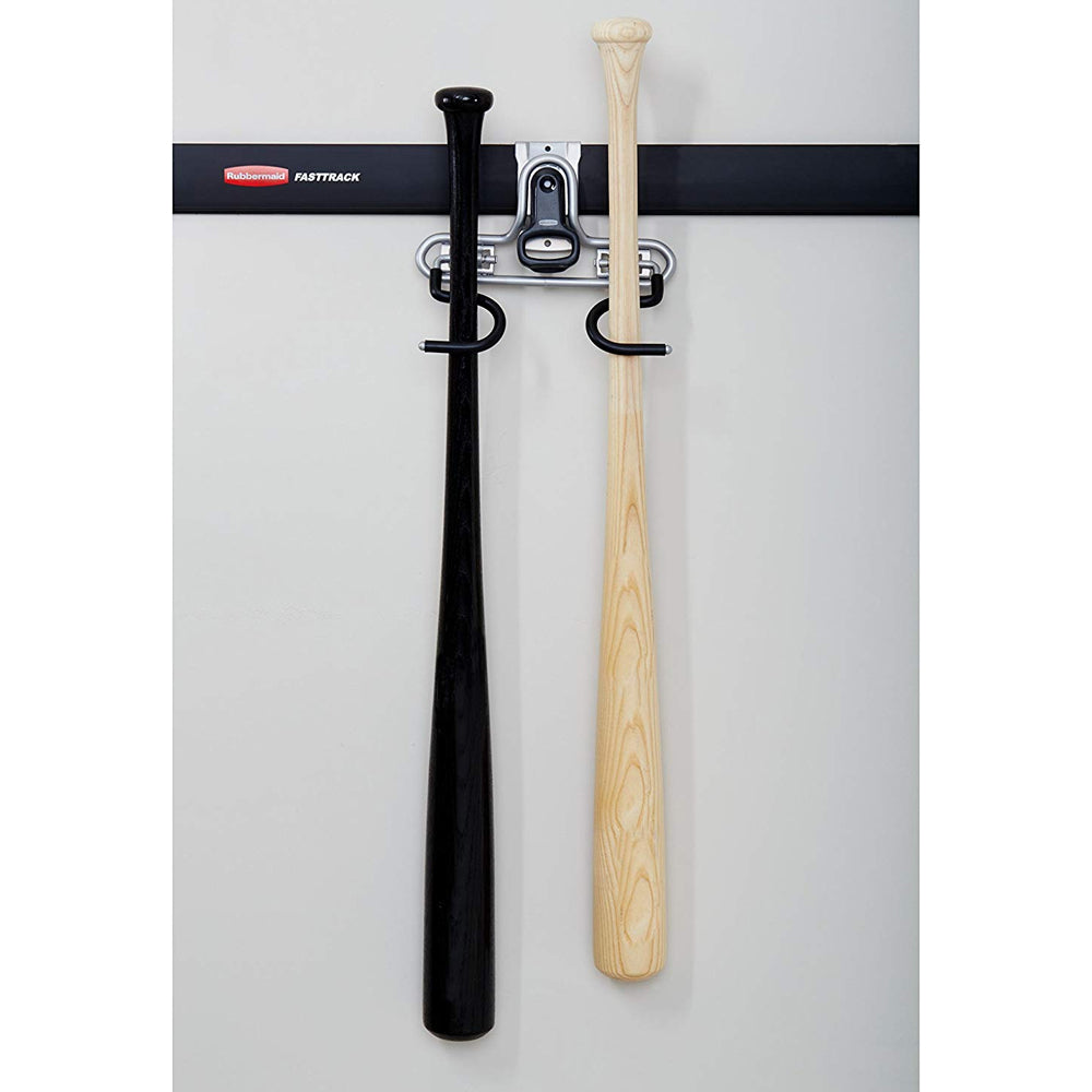 Rubbermaid FastTrack Wall S Hook 2 Handle Tool Storage Organizer Rack (2 Pack) - VMInnovations