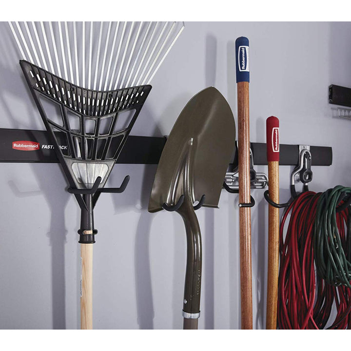 Rubbermaid FastTrack Wall S Hook 2 Handle Tool Storage Organizer Rack (2 Pack) - VMInnovations