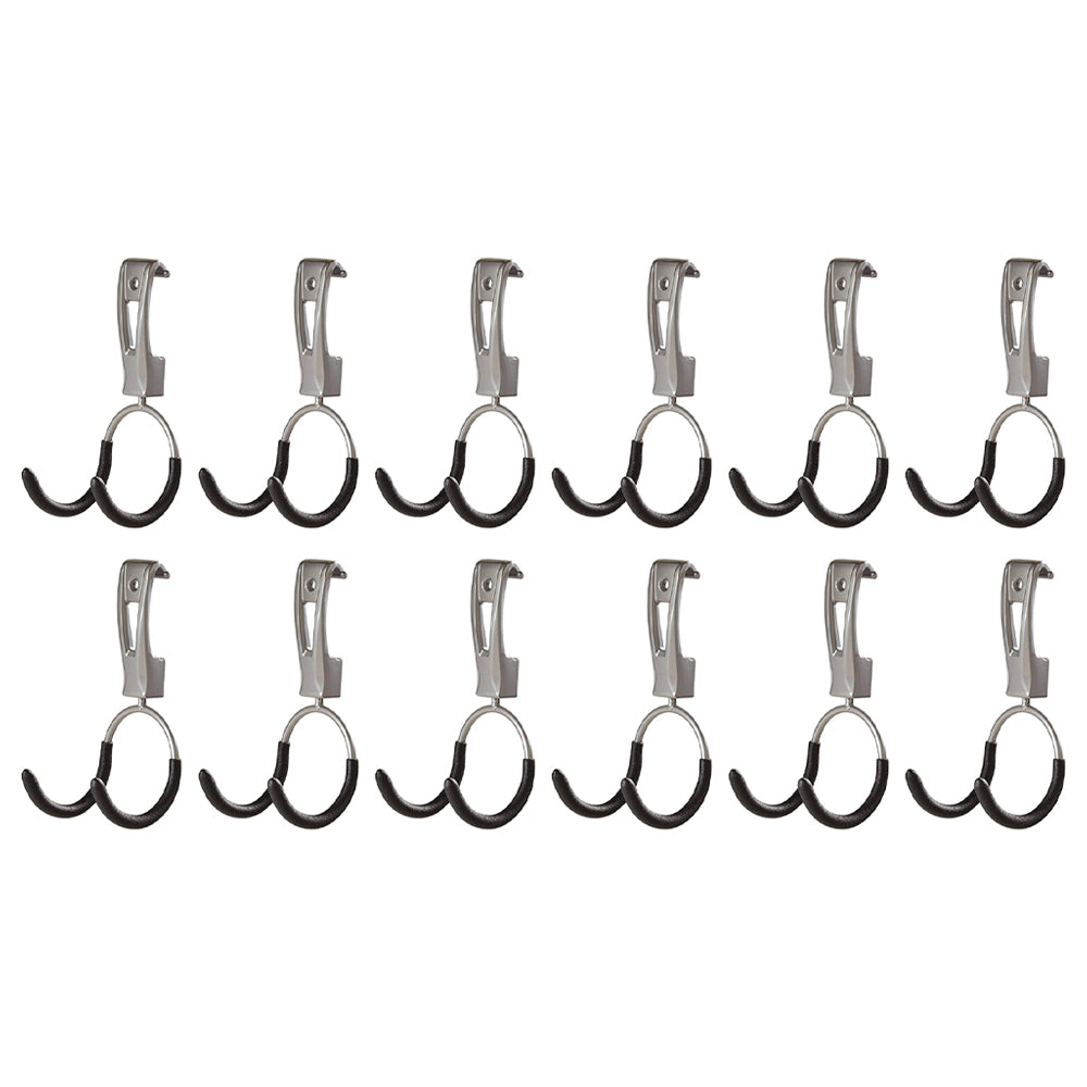 Rubbermaid Universal Metallic FastTrack Hanging Garage Hook Organizers (12 Pack)