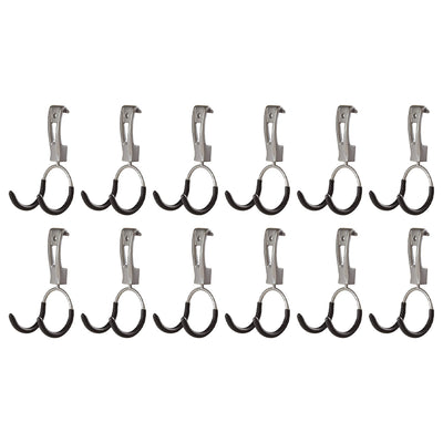Rubbermaid Universal Metallic FastTrack Hanging Garage Hook Organizers (12 Pack) - VMInnovations