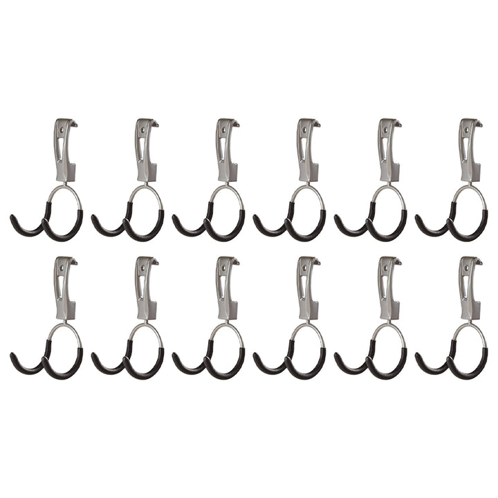 Rubbermaid Universal Metallic FastTrack Hanging Garage Hook Organizers (12 Pack)