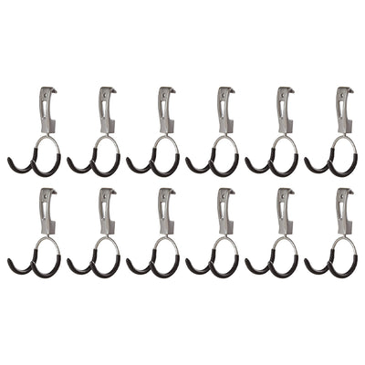 Rubbermaid Universal Metallic FastTrack Hanging Garage Hook Organizers (12 Pack)