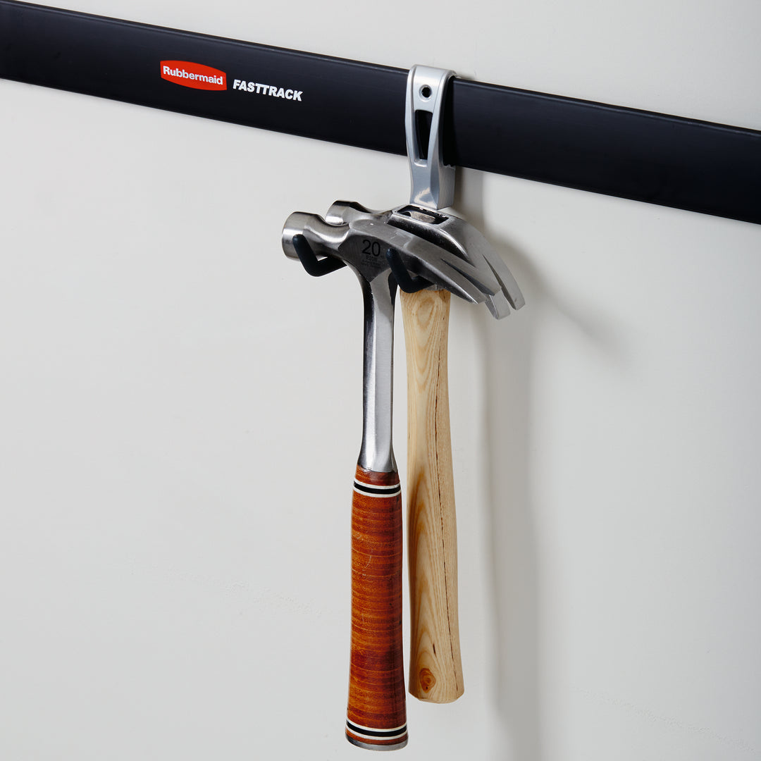 Rubbermaid 1784456 Wall Mounted Rope, Hose Garage Storage Utility Hook (6 Pack)