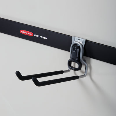 Rubbermaid FastTrack Wall Mounted Garage Storage Utility Multi Hook (4 Pack)