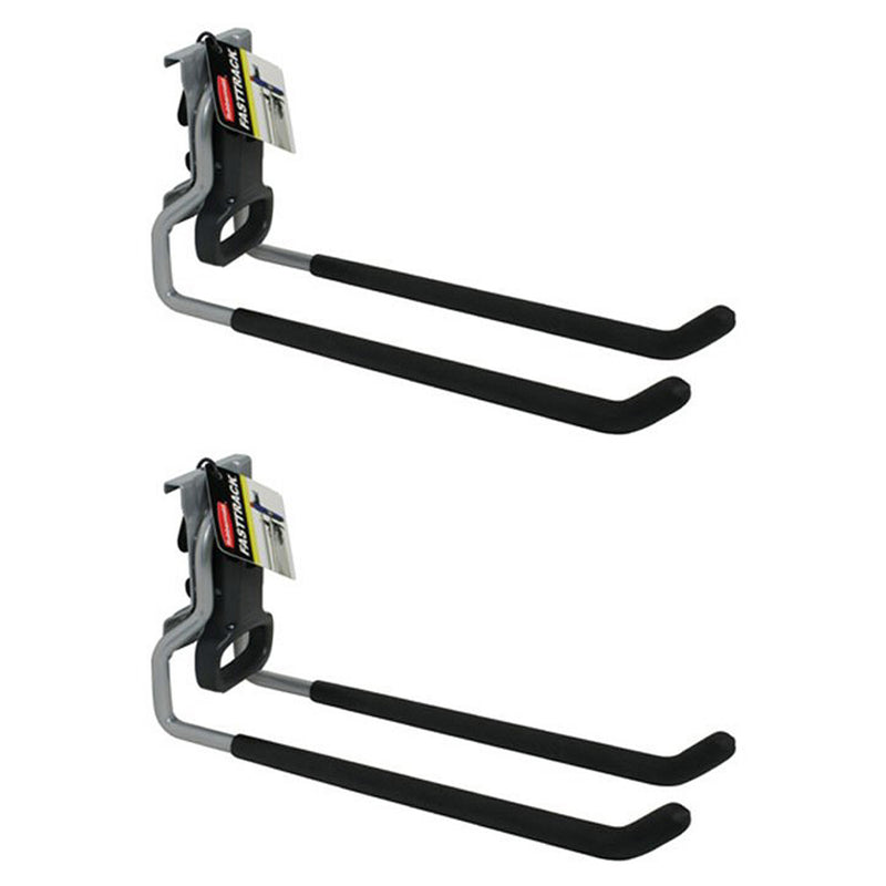 Rubbermaid Fast Track Wall Mounted Garage Storage Utility Multi Hook (2 Pack)