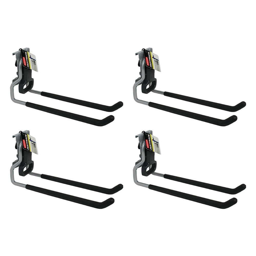 Rubbermaid FastTrack Wall Mounted Garage Storage Utility Multi Hook (4 Pack)