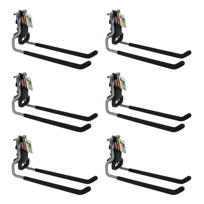 Rubbermaid Fast Track Wall Mounted Garage Storage Utility Multi Hook (6 Pack)