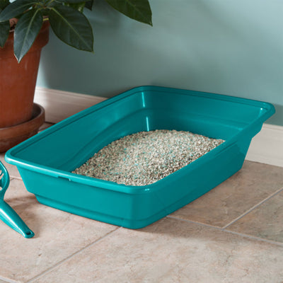 Sterilite 13033W06 Large Frame Cat Litter Pan with Low Entrance, Sea Going - VMInnovations