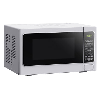 Black+Decker 1000 Watt 1.1 Cubic Feet Countertop Table Microwave Oven, White