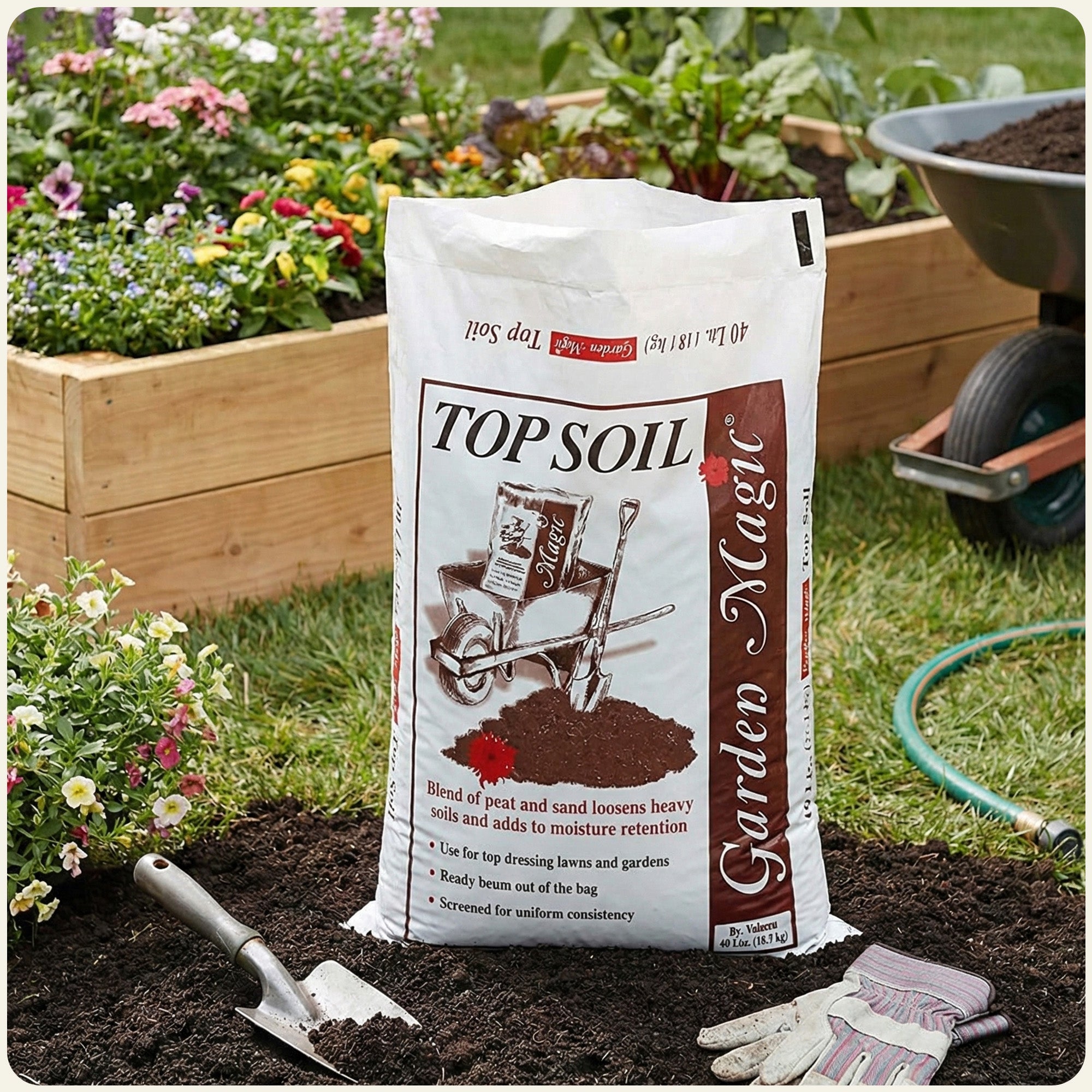 Michigan Peat Garden Magic Organic Planting Top Soil Blend, 40 Pound (Open Box)