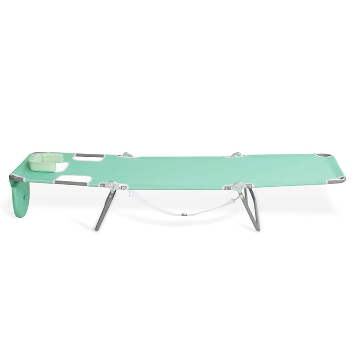 Ostrich Chaise Lounge, Facedown Beach Camping Pool Tanning Chair, Teal(Open Box)