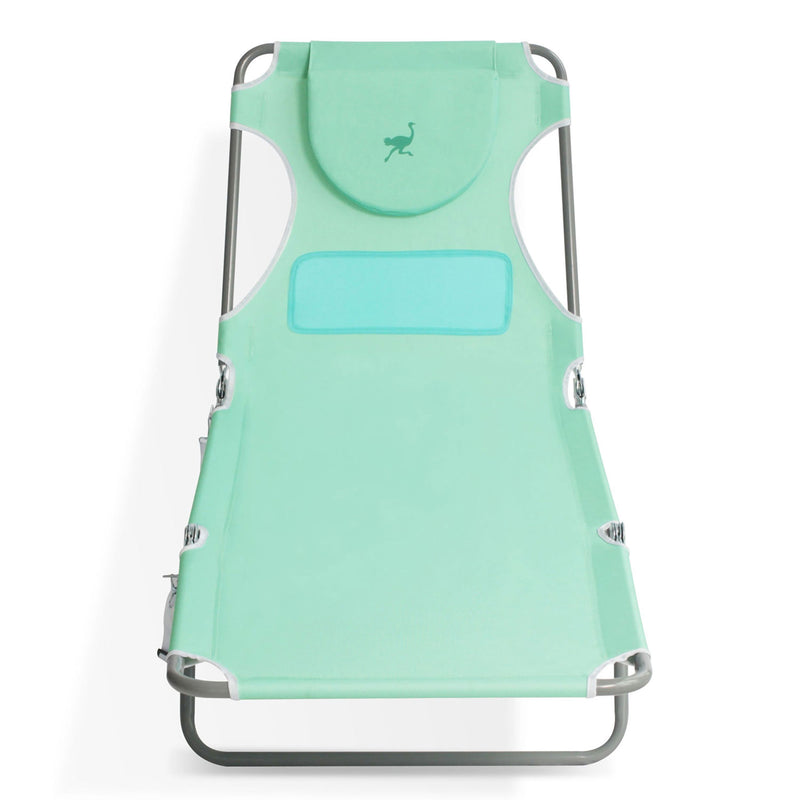 Ostrich Ladies Comfort Lounger, Portable Beach Camping Pool Tanning Chair, Teal