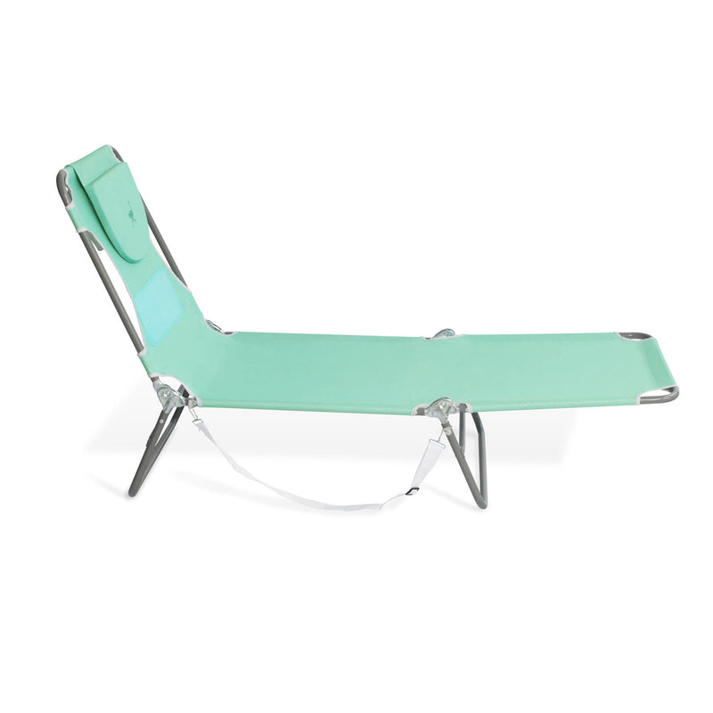 Ostrich Ladies Comfort Lounger, Beach Camping Pool Tanning Chair, Teal (Used)