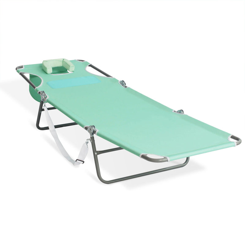 Ostrich Ladies Comfort Lounger, Beach Camping Pool Tanning Chair, Teal(Open Box)