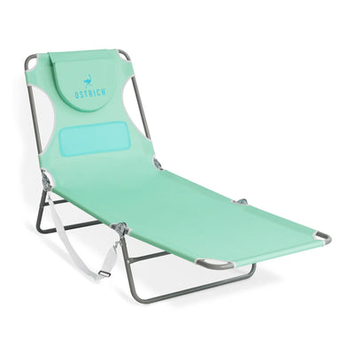 Ostrich Ladies Comfort Lounger, Beach Camping Pool Tanning Chair, Teal(Open Box)