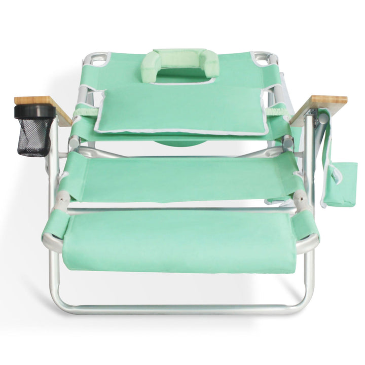 Ostrich Deluxe 3N1 Outdoor Lawn Beach Lounge Chair w/Footrest, Teal (Open Box) - VMInnovations