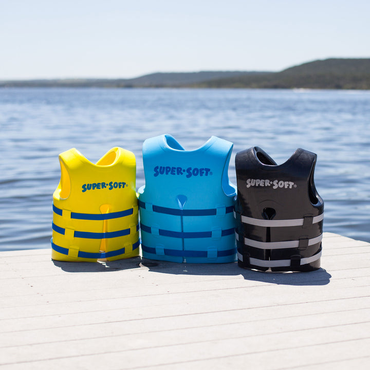 TRC Recreation Super Soft Large Life Jacket Vinyl Coated Foam Swim Vest, Blue