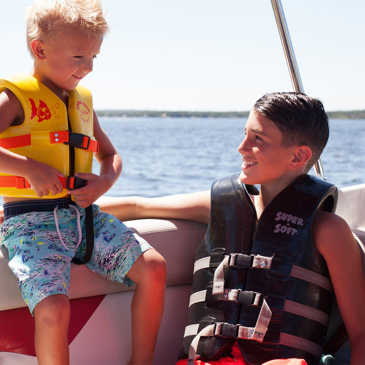 TRC Recreation Super Soft Large Life Jacket Vinyl Coated Foam Swim Vest, Blue