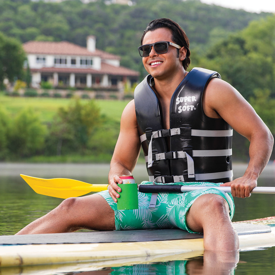 TRC Recreation Super Soft Large Life Jacket Vinyl Swim Vest, Blue (Open Box) - VMInnovations