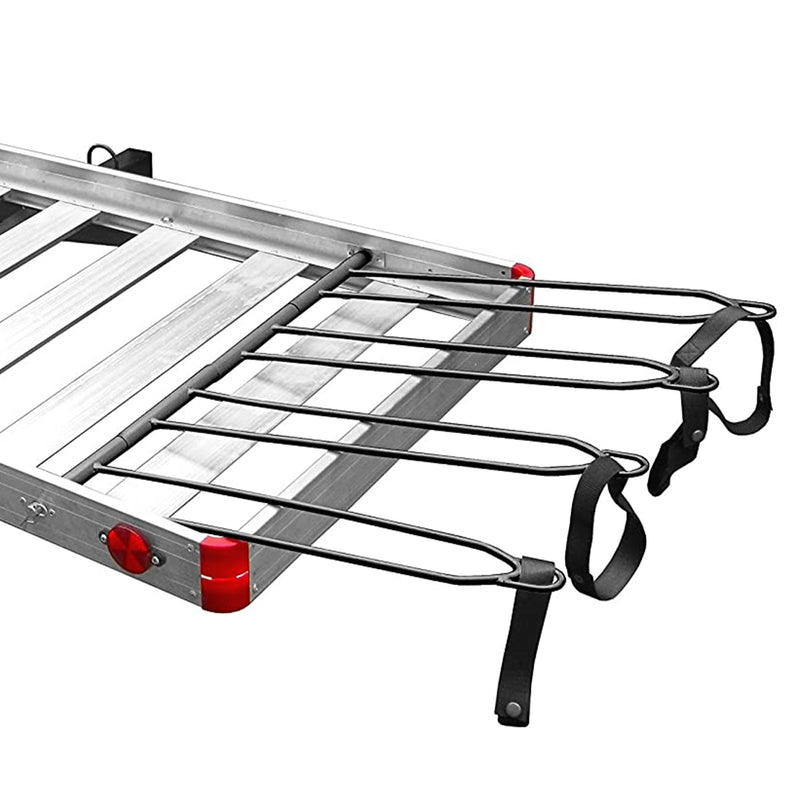 Tow Tuff Heavy Duty 2-in-1 Aluminum Cargo Carrier with Bike Rack (Open Box)