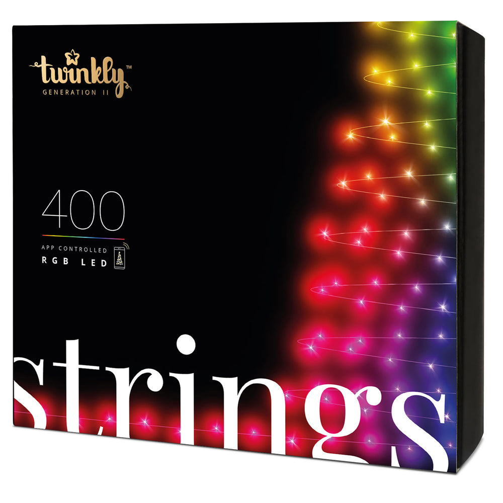 Twinkly Strings App-Controlled Smart LED Christmas Lights 400 Multicolor 105-Ft - VMInnovations