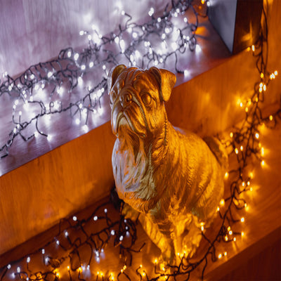 Twinkly Bluetooth 105 Ft 400 LED Amber/White Lights & USB Light Effects Dongle