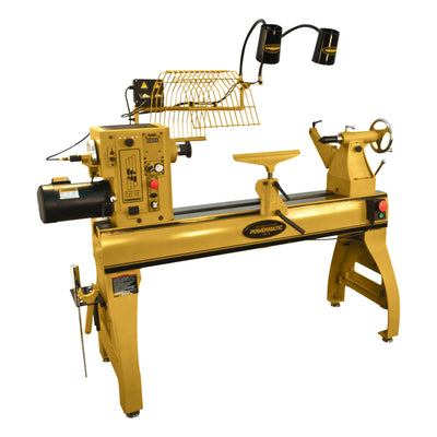 Powermatic 1794224B Variable Speed Bench Top Woodworking Lathe with Lamp Kit