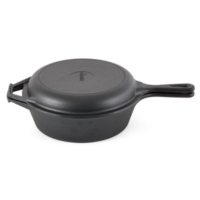 Cuisinel Pre-Seasoned Cast Iron Multi Cooker Dutch Oven & Skillet (Open Box)