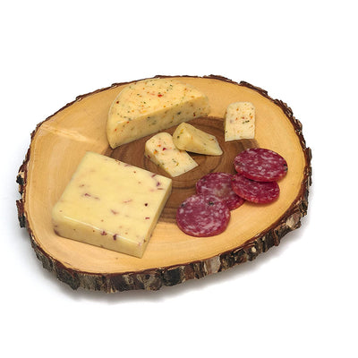 Lipper International Acacia Tree Bark Footed Server Platter, Small (Open Box)