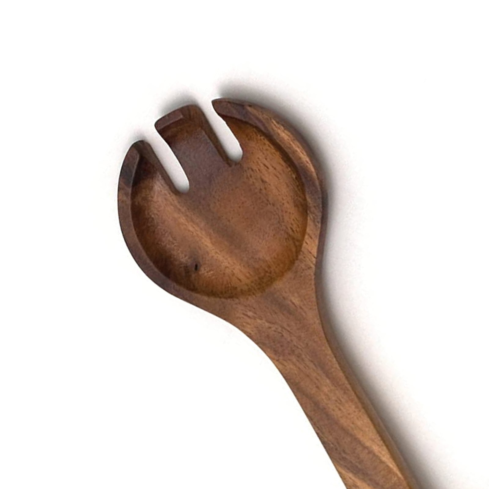 Lipper International 1186 Acacia Round Salad Severing Spoons, Pair (Open Box) - VMInnovations