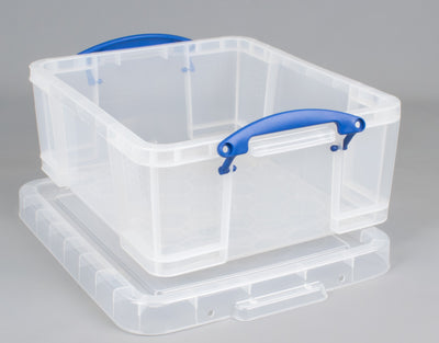 Really Useful Box 17L Plastic Container w/Snap Lid & Clip Lock Handles(Open Box)