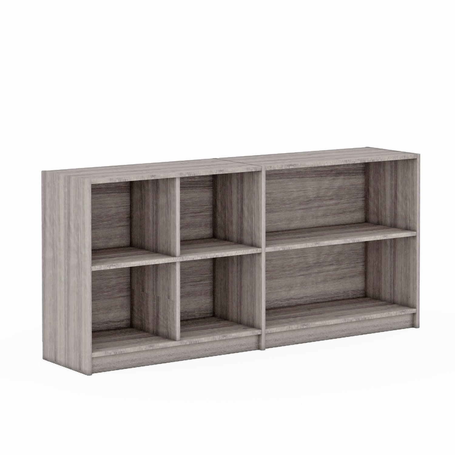 Rack Furniture Hamilton Twin Sized Loft Bed Frame with Storage Unit, Grey Wash - VMInnovations