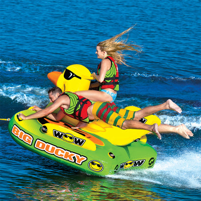 WOW Watersports Inflatable 2 Person Big Shark Boating Tube and Big Ducky Tube - VMInnovations
