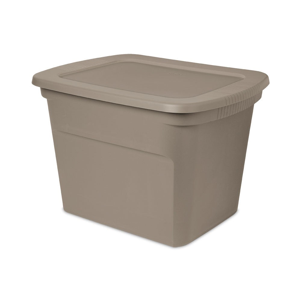 Sterilite 18 Gallon Plastic Stackable Storage Tote Container Box, Taupe(32 Pack)