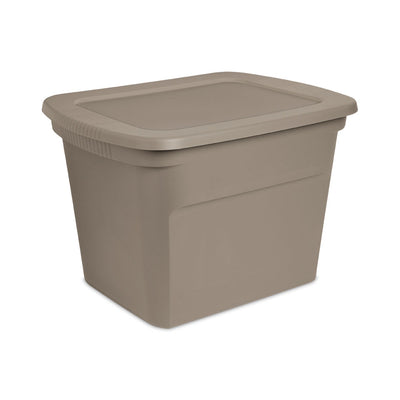 Sterilite 18 Gallon Plastic Stackable Storage Tote Container Box, Taupe(32 Pack)